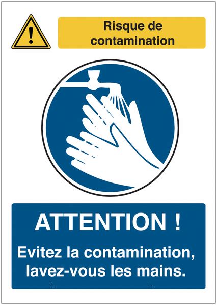 Panneau Adh Sif Lavage Des Mains Obligatoire Seton Fr