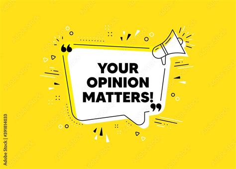 Vetor De Your Opinion Matters Symbol Megaphone Yellow Vector Banner