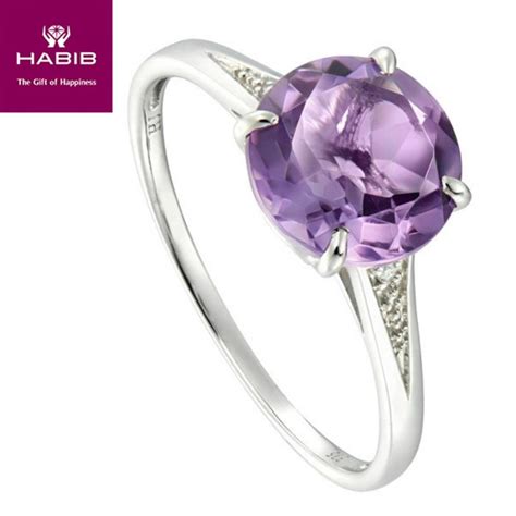 Pelbagai koleksi cincin habib diperbuat dari emas, berlian dan batu permata. HABIB Amethyst Round Diamond Ring | Shopee Malaysia