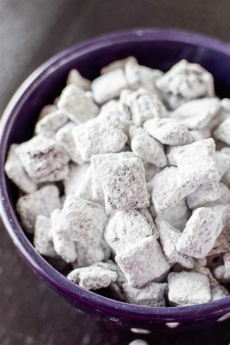How to make puppy chow melt the chocolate and peanut butter: Puppy Chow Chex Mix - Homemade Hooplah