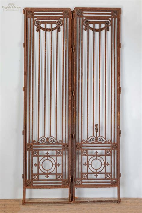 Massive Pair Of Antique Classical Metal Gates