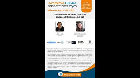 Andinalink Smartcities Webinar 14 Conociendo La Alianza Global De Ciudades Inteligentes Del G20