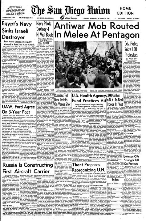 October 22, 1967: Antiwar protesters march on Washington - The San ...