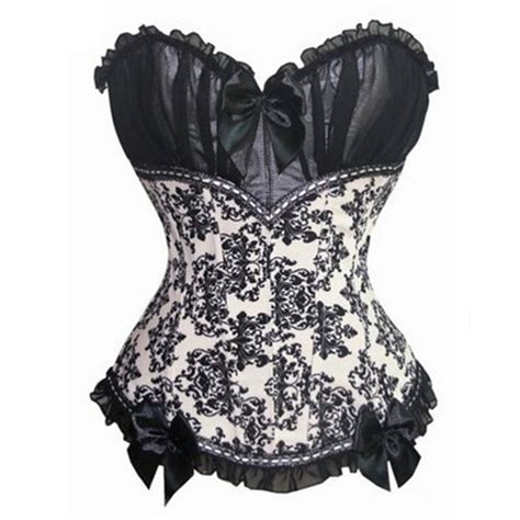 women s satin floral corset sexy waist cincher bowknot lace up overbust corset slimming body
