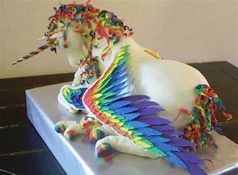 Pin By Brenda Gillespie On Over The Top Cakes ~ 1 Rainbow Unicorn
