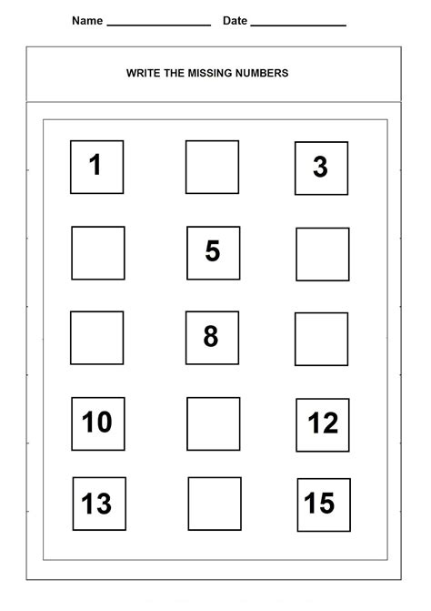 number  worksheets printable activity shelter