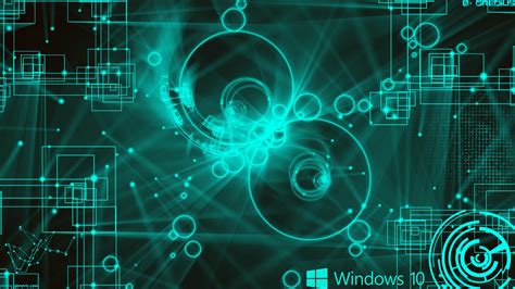 09 of 10 Abstract Windows 10 Background with 2D Geometry - HD ...