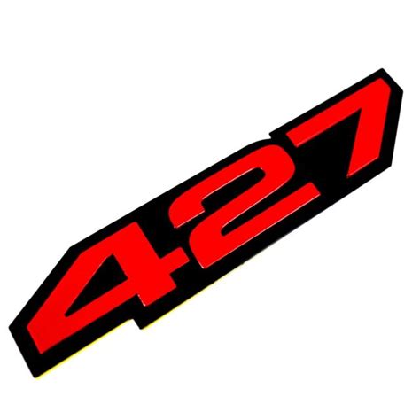 427 Aluminum Emblem Badge Decal Red And Black For Chevy Corvette Z06 C6