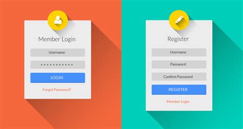 20 Login And Registration Form Free Psds Graphicsfuel