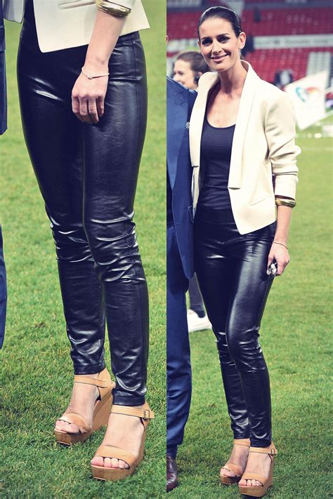 Kirsty Gallacher At Soccer Aid Old Trafford Manchester Leather