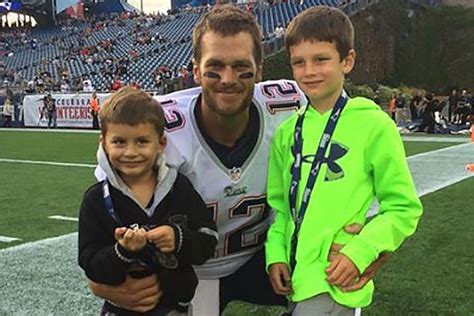 Tom Brady Shows How Son 15 Is Towering Over Julian Edelman Photo