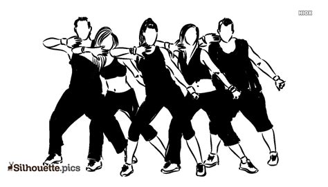 Zumba Dance Silhouette Vector Clipart Images Pictures