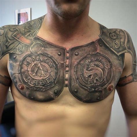 101 incredible armor tattoo designs you need to see chest piece tattoos shoulder armor