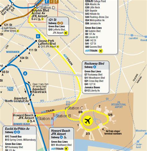 Subway Map To Jfk Airport United States Map