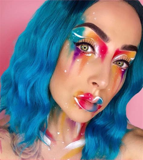 Bright And Colourful Creative Makeup Look Vibrant Makeup Inspo