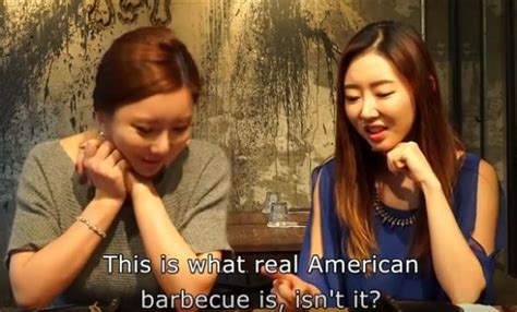 korean girls try american bbq neatorama
