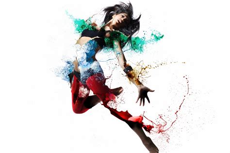 Girl Shape Color Style Psychedelic Dance Wallpapers