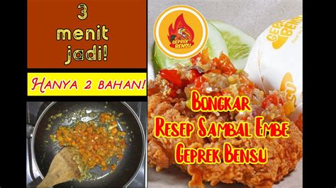Scopri ricette, idee per la casa, consigli di stile e altre idee da provare. Resep Sambal Embe Geprek Bensu / Geprek Bensu Empang ...