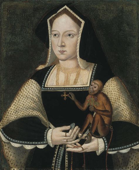 English School 16th Century Portrait Of Katherine Of Aragon 1485