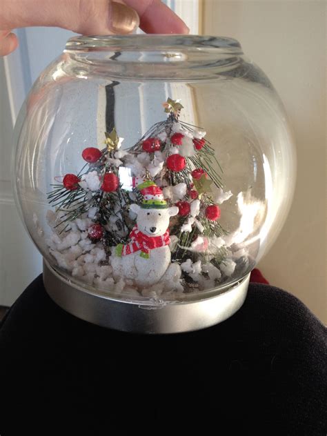 Snow Globe I Made Christmas Centerpieces Christmas Decorations Diy