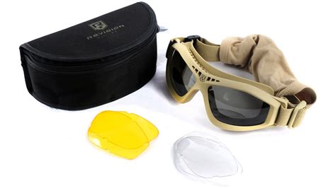 Revision Eyewear Bullet Ant Tactical Goggles Deluxe Kit With Clear Solar And Yellow Lenses