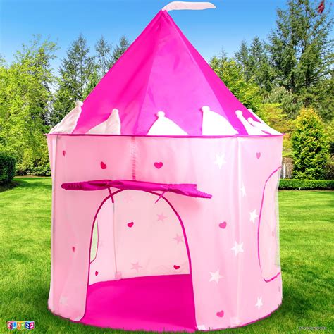 Play22 Play Tent Princess Castle Pink Kids Tent Features Glow In The