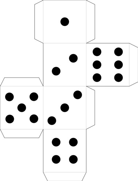 7 Best Images Of Printable Dice Template With Dots Dice 1 Clipart