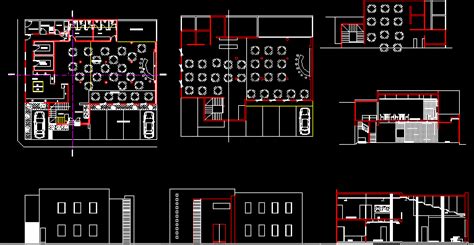 Restaurant Hotel Roof Top Hotel 2d Dwg Plan For Autocad Designscad