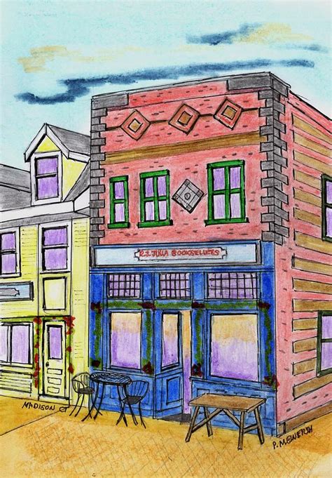 Downtown Madison Ct Drawing By Paul Meinerth Fine Art America