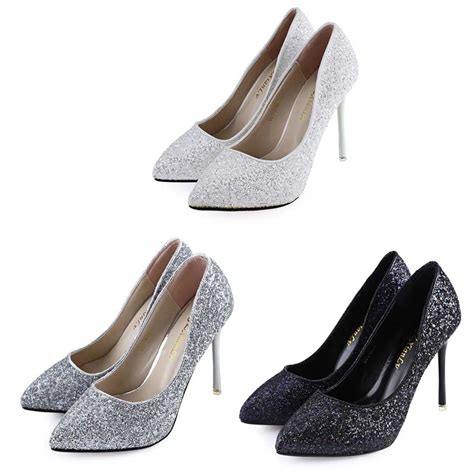 2017 Sexy Multi Color Glitter Bling Bling Sequined Wedding Party Shoes