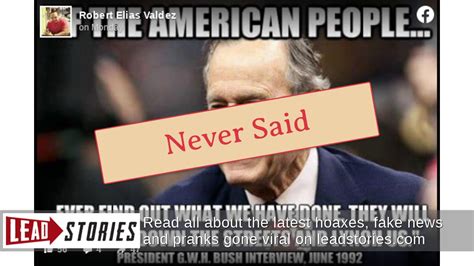 fact check no evidence president george h w bush ever said americans would lynch us if