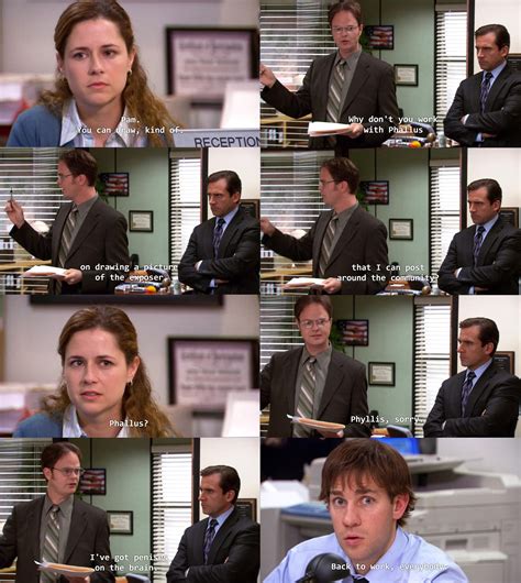 Problems speaking clearly, swallowing, or walking Dwight has penises on the brain : DunderMifflin