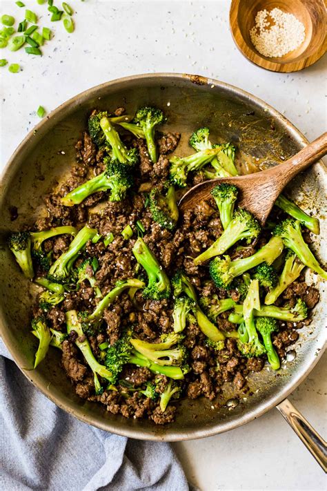 Then measure the ingredients for the sauce in a small bowl. Stir Fry Ground Beef and Broccoli (Keto, Paleo, Whole30 ...