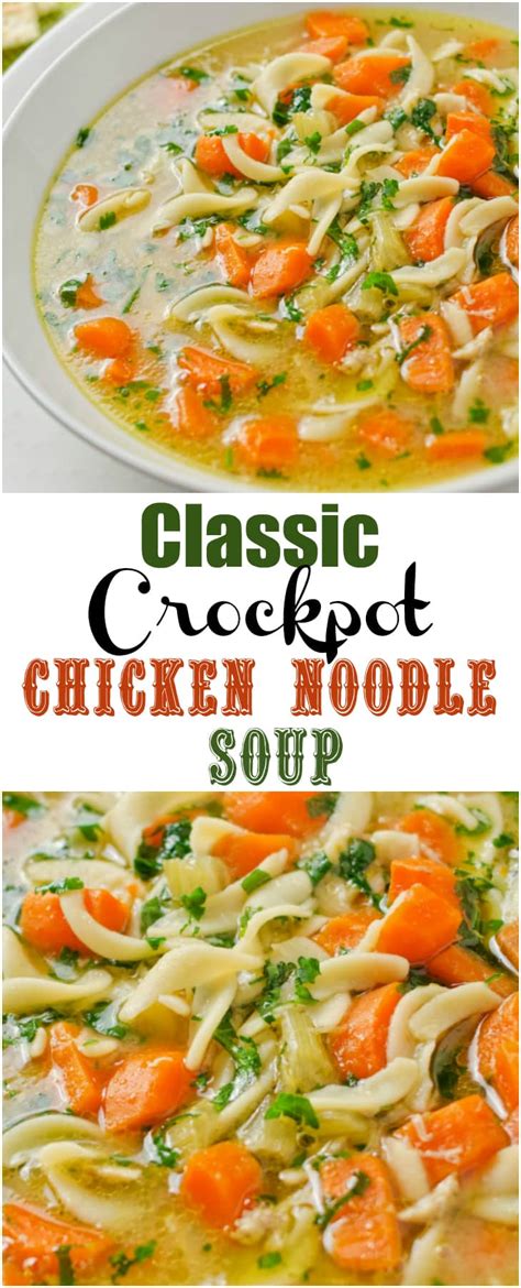 More easy crockpot recipes for the win! Crock Pot Chicken Noodle Soup | Slow Cooker Kitchen