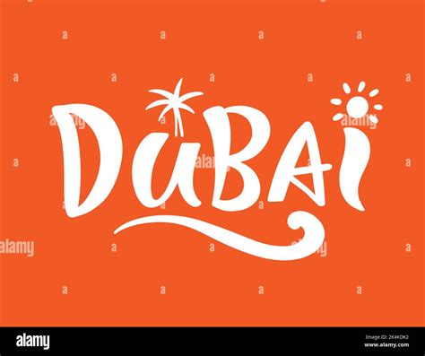 Dubai City Vector Lettering Banner Stock Vector Image And Art Alamy