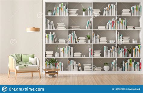 You need furniture for hotels, nightclubs and other public institutions? Modern, Scandinavian Style Interior With Book Shelf Full ...
