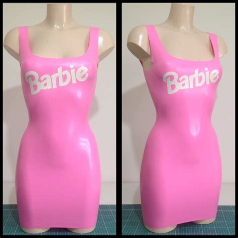 Latex Barbie Themed Vest Dress Etsy