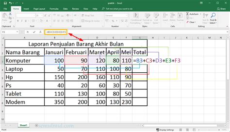 Tutorial Cara Membuat Tabel Dan Rumus Otomatis Pada Microsoft Excel