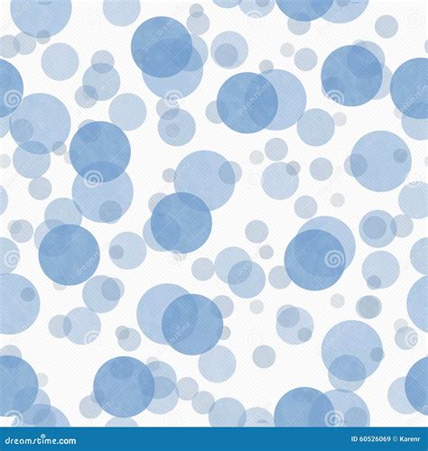 Blue And White Transparent Polka Dot Tile Pattern Repeat Backgro Stock