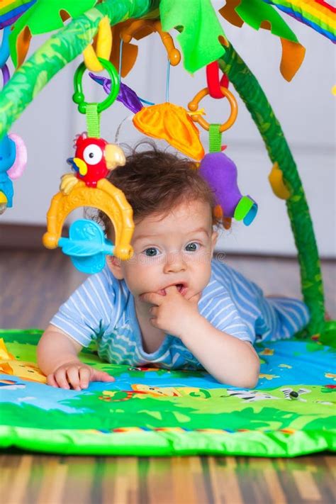 6 Months Old Baby Boy Playing Stock Photo Image Of Cute Toys 44969960