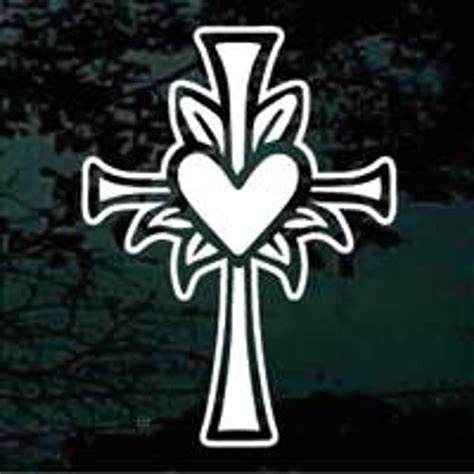 Heart Cross Decals Decals And Window Stickers Decal Junky