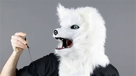Animated White Wolf Mask Mr039163 Youtube
