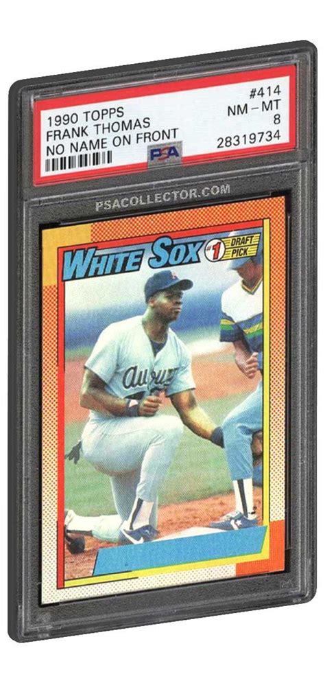 Frank thomas 1990 topps signed rookie card rc bgs 10 auto slabbed #414. 1990 Topps Frank Thomas NO NAME ON FRONT NNOF Very Rare ...
