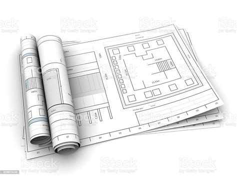 Concept Rolled Up Blueprints