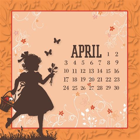 Stamping With Sass April 2011 Calendar Background