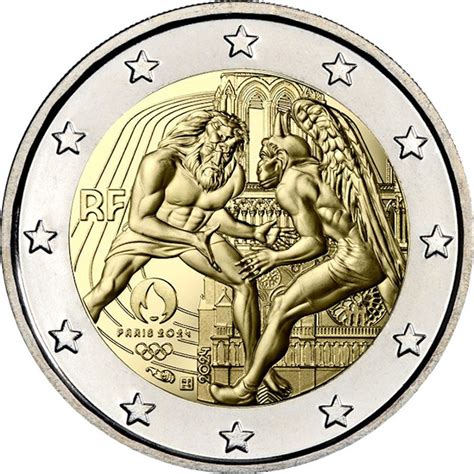 Moneda Conmemorativa 2 Euros Francia 2024 Jjoo Paris 2024