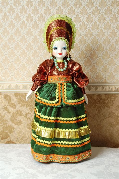 Gold Russian Porcelain Art Doll 19 Inches Collectible Handmade Etsy