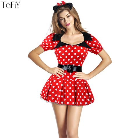 Tafiy 2017 Sexy Minnie Mouse Costume For Girls Fancy Dress For Adult