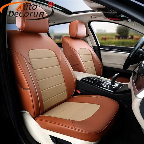 Autodecorun Genuine Leather Car Seat Covers For Ford Explorer 2012 2014