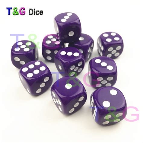 Buy 16mm Color D6 Of 10pcsset Clear Standard Dot 6 Sided Dice Cube For